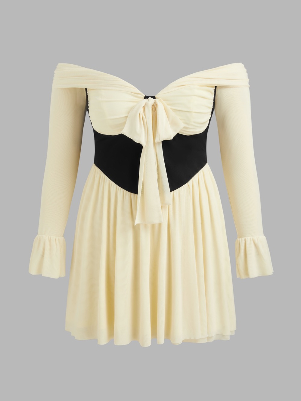 Off-shoulder knotted Mini Dress